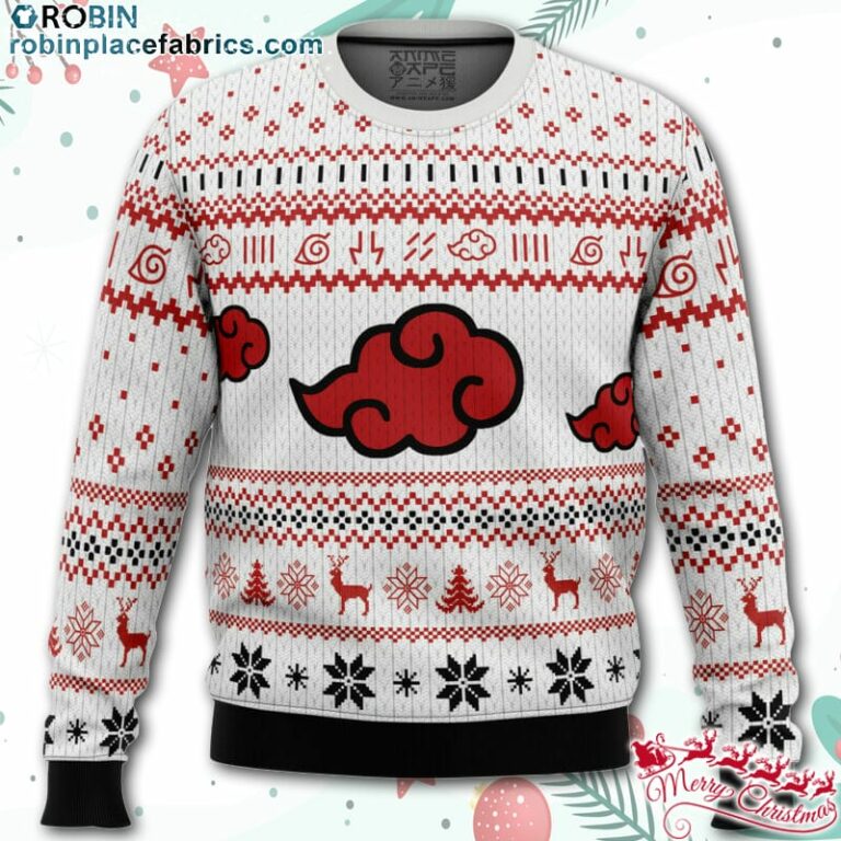 White Christmas Akatsuki Christmas Sweater – AOP Sweater