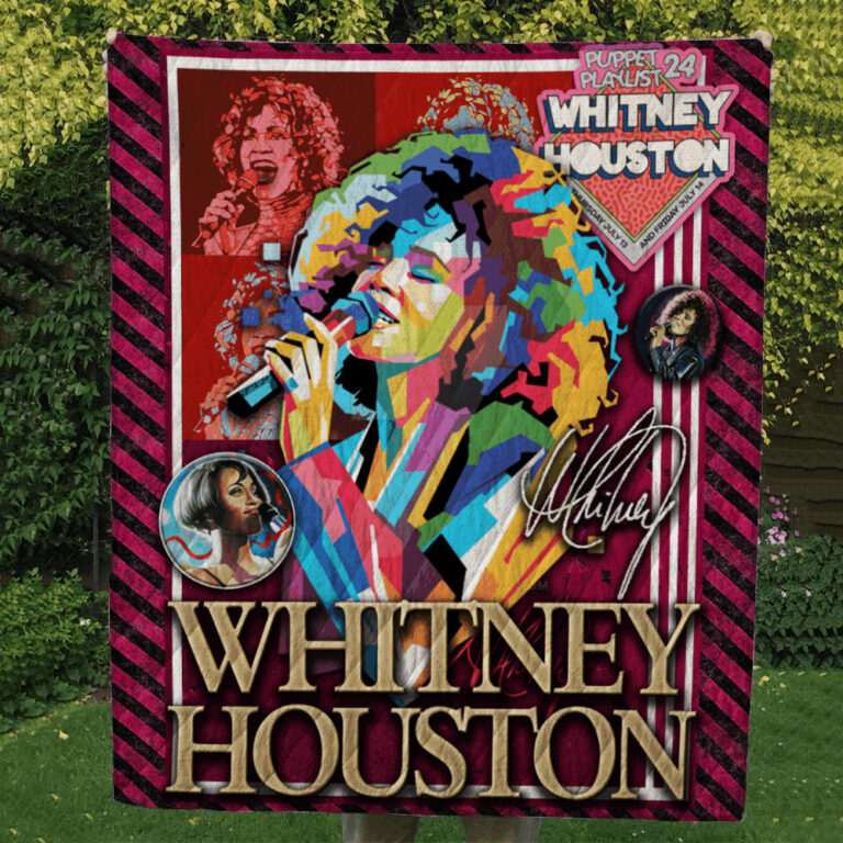 Whitney Houston Quilt & Fleece Blanket