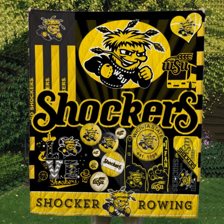 Wichita State Shockers Wild Quilt & Fleece Blanket