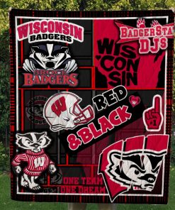 Wisconsin Badgers Quilt & Fleece Blanket #2