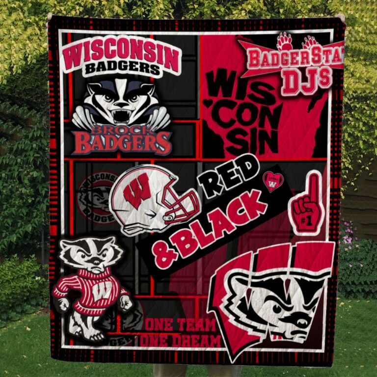 Wisconsin Badgers Quilt & Fleece Blanket #2