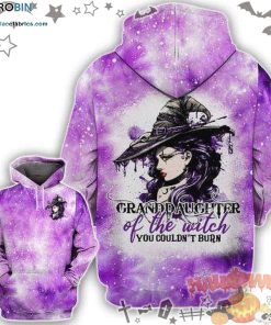 Witch Hat Granddaughter Of The Witch Halloween Purple 3D All-Over Print Unisex Hoodie