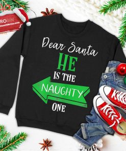 Womens Matching Christmas Outfit For Couples He?S The Naughty One Ugly Christmas Sweatshirt Womens Matching Christmas Outfit For Couples He?S The Naughty One Ugly Christmas Sweatshirt
