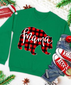 womens red plaid mama bear shirt matching pajama family buffalo mom ugly christmas sweatshirt 1 fGjvQ