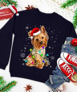 Yorkshire Terrier Dog Light Christmas Matching Family Ugly Christmas Sweatshirt