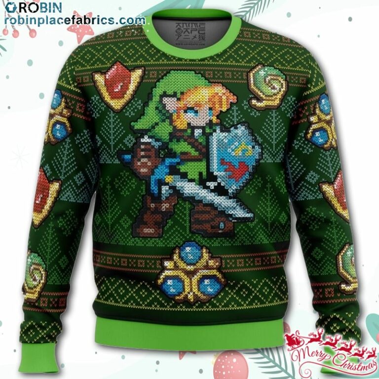 Zelda Link Green Ugly Christmas Sweater – AOP Sweater