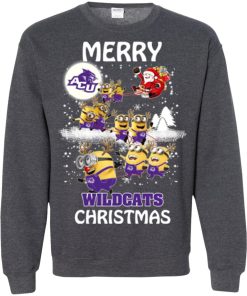abilene christian wildcats minion ugly christmas sweater 3 PHEjn
