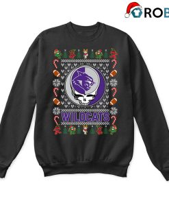 Abilene Christian Wildcats X Grateful Dead Christmas Ugly Sweatshirt Abilene Christian Wildcats X Grateful Dead Christmas Ugly Sweatshirt