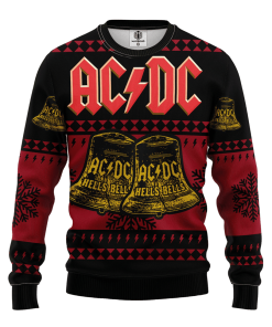 acdc red ugly christmas sweatshirt 1 W479S