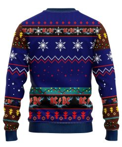 Acdc Ugly Christmas Sweater Blue