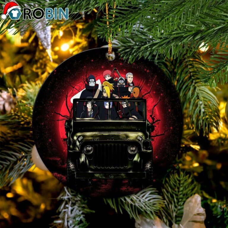 Akatsuki Team Ride Jeep Funny Naruto Anime Moonlight Halloween Ornament – Christmas Decorations