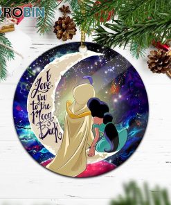 Aladin Couple Love You To The Moon Galaxy Circle Ornament – Christmas Decorations Aladin Couple Love You To The Moon Galaxy Circle Ornament – Christmas Decorations