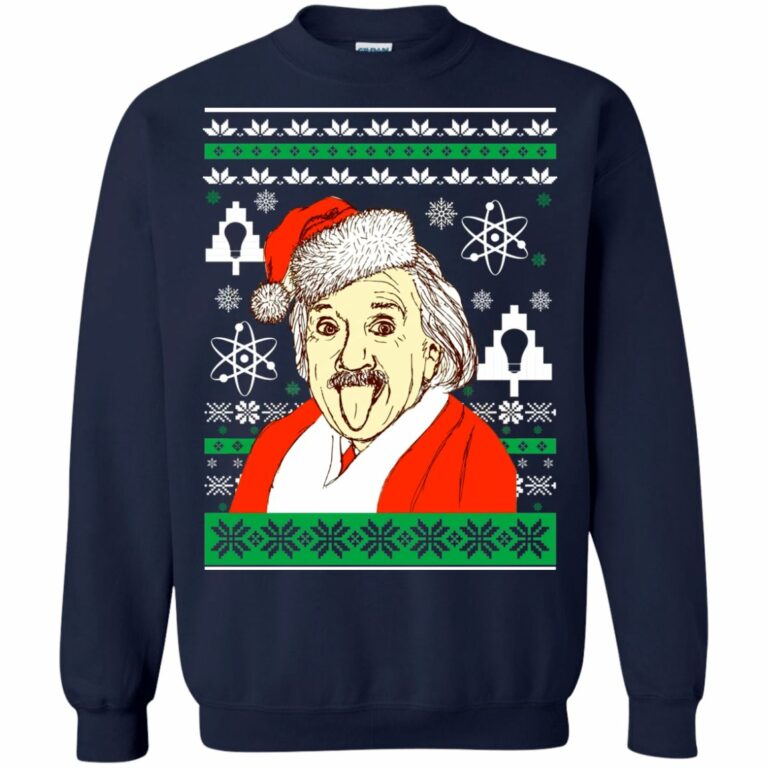 Albert Einstein Ugly Christmas Sweaters Merry Christmas Sweatshirt