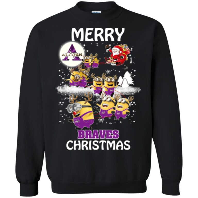 Alcorn State Braves Minion Ugly Christmas Sweatshirt