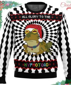 all glory to the hypnotoad ugly christmas sweater 233 sy5GW