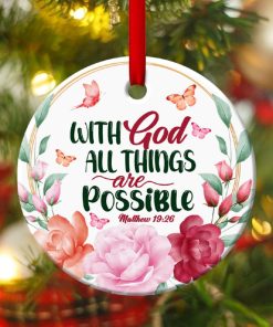 all things are possible with god flower circle ornament 1 7vVXI