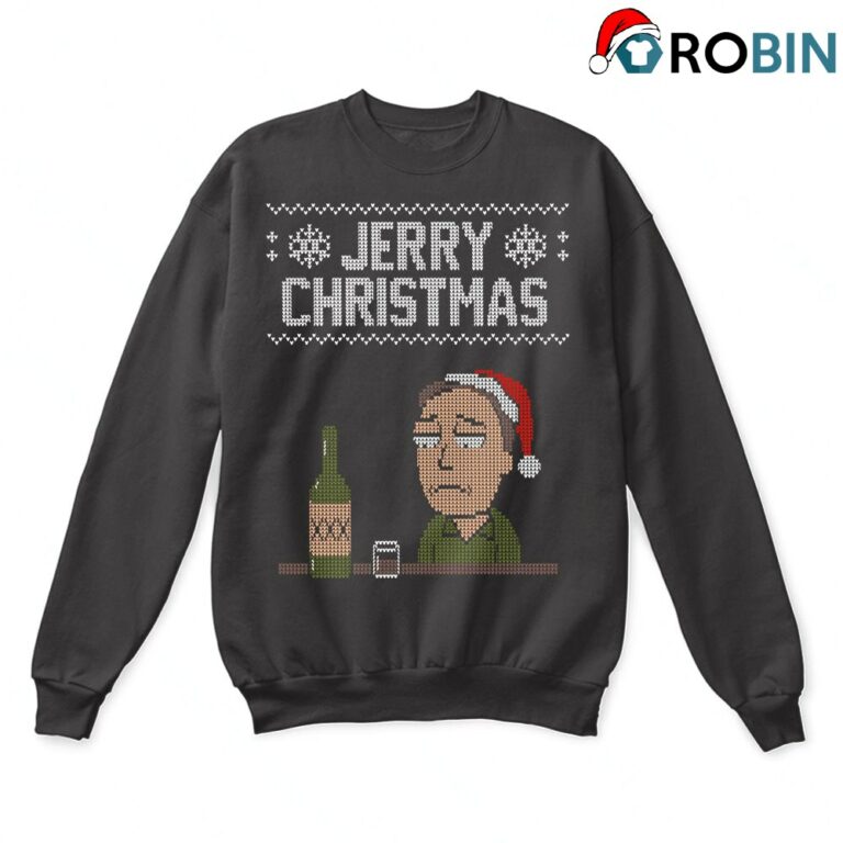 All Through The Night Jerry Christmas Rick And Morty Ugly Sweatshirt