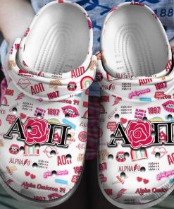 Alpha Omicron Pi Classic Clog, Unisex Crocs Shoes