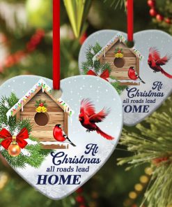 Amazing Christian Heart Ornament All Roads Lead Home At Christmas