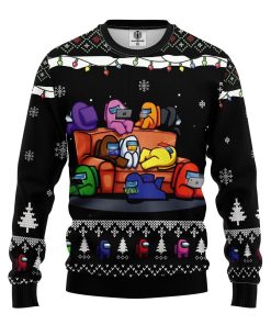 among us black ugly christmas sweatshirt 1 44fOQ