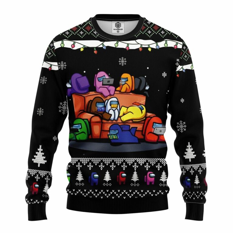 Among Us Black Ugly Christmas Sweatshirt