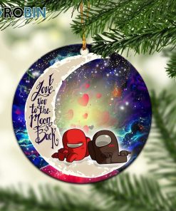 among us couple love you to the moon galaxy circle ornament christmas decorations 1 fy0h6h