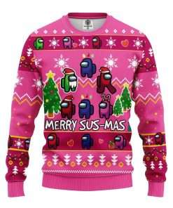 among us merry sus ugly christmas sweatshirt 1 HHvBC