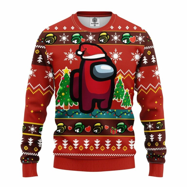 Among Us Red Ugly Christmas Sweatshirt