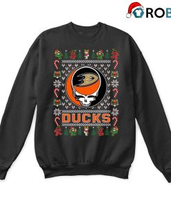 Anaheim Ducks X Grateful Dead Ugly Christmas Sweatshirt Anaheim Ducks X Grateful Dead Ugly Christmas Sweatshirt