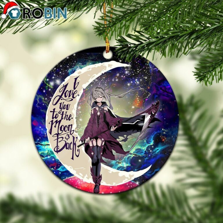 Anime Girl Soul Eate Love You To The Moon Galaxy Circle Ornament – Christmas Decorations