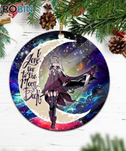 Anime Girl Soul Eate Love You To The Moon Galaxy Circle Ornament – Christmas Decorations