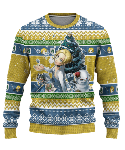 annie leonhart attack on titan anime ugly christmas sweater xmas gift 1 F3Awg