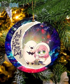anya spy x family dog love you to the moon galaxy circle ornament christmas decorations 1 vph5yv