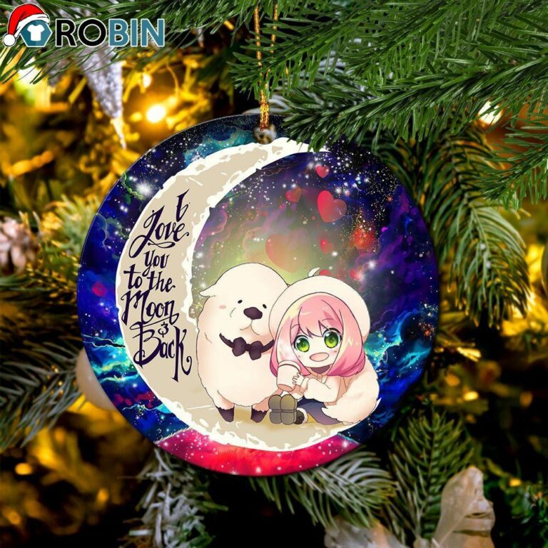 Anya Spy x Family Dog Love You To The Moon Galaxy Circle Ornament – Christmas Decorations