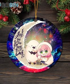 Anya Spy x Family Dog Love You To The Moon Galaxy Circle Ornament – Christmas Decorations Anya Spy x Family Dog Love You To The Moon Galaxy Circle Ornament – Christmas Decorations