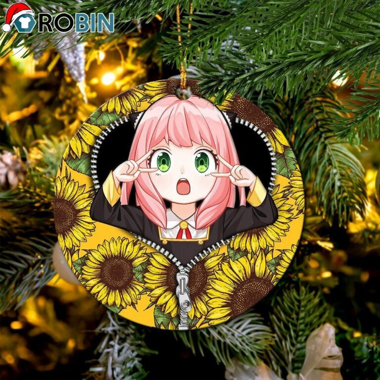 Anya Sunflower Zipper Circle Ornament – Christmas Decorations