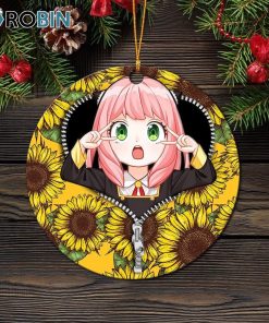 Anya Sunflower Zipper Circle Ornament – Christmas Decorations