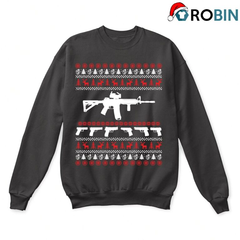 Ar 15 Proof Of Freedom Never Disarm Ugly Christmas Sweatshirt