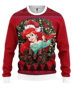 Ariel The Little Mermaid Princess Noel Mc Ugly Christmas Sweatshirt
