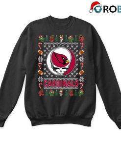 Arizona Cardinals X Grateful Dead Christmas Ugly Sweatshirt Arizona Cardinals X Grateful Dead Christmas Ugly Sweatshirt