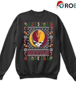 Arizona State Sun Devils X Grateful Dead Ugly Christmas Sweatshirt Arizona State Sun Devils X Grateful Dead Ugly Christmas Sweatshirt