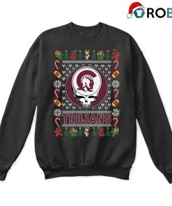 Arkansas Little Rock Trojans X Grateful Dead Christmas Ugly Sweatshirt Arkansas Little Rock Trojans X Grateful Dead Christmas Ugly Sweatshirt