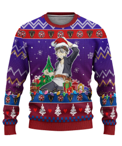 asta anime ugly christmas sweatshirt black clover xmas gift 1 xtric