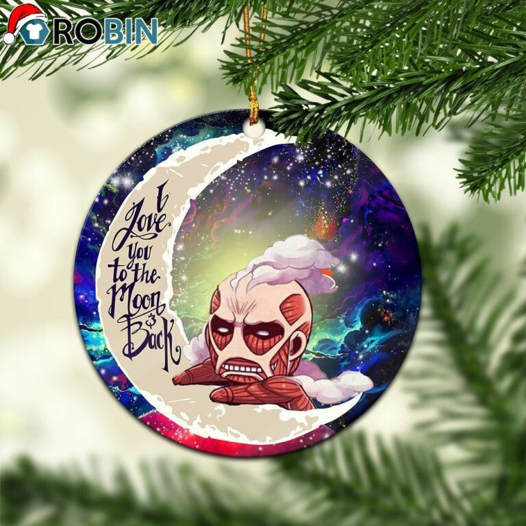 Attack On Titan Love You To The Moon Galaxy Christmas Ornament