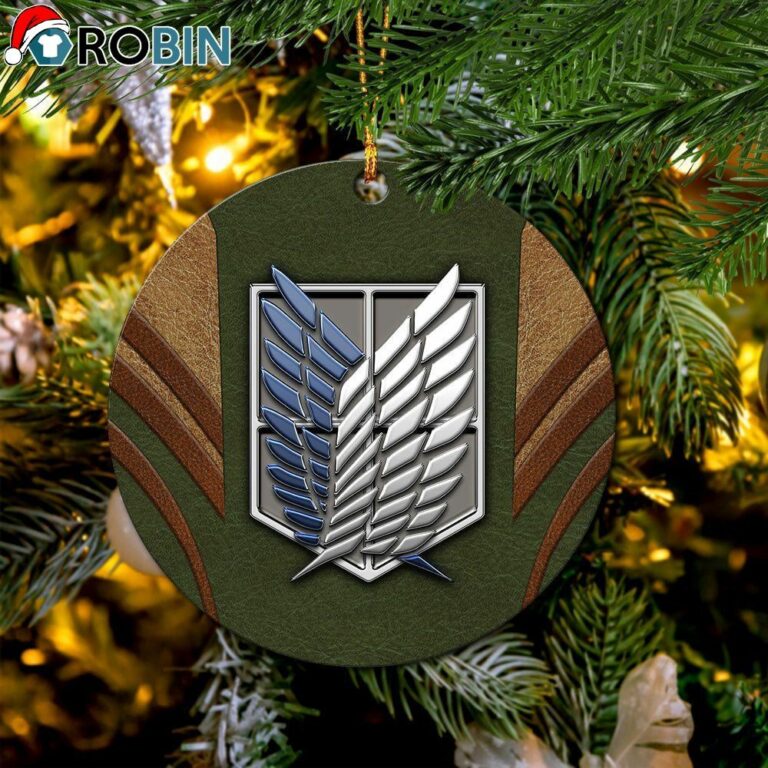 Attack On Titans Green Logo Circle Ornament – Christmas Decorations