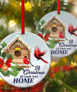 Awesome Christmas Circle Ornament All Roads Lead Home Awesome Christmas Circle Ornament All Roads Lead Home