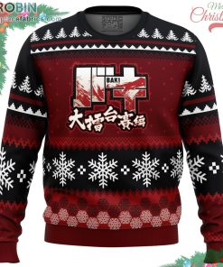 axe kick baki ugly christmas sweater 231 gIlJr