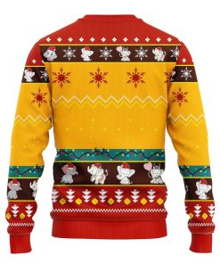 Baby Elephant Ugly Christmas Sweater Yellow Red