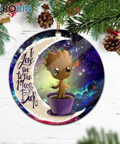 Baby Groot Love You To The Moon Galaxy Ornament – Christmas Decorations Baby Groot Love You To The Moon Galaxy Ornament – Christmas Decorations