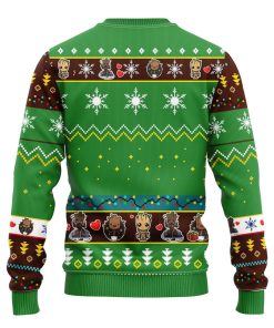Baby Groot Ugly Christmas Sweater Green